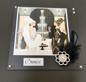 Art deco ystävykset kortti