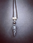 Raven skull necklace with pentagram