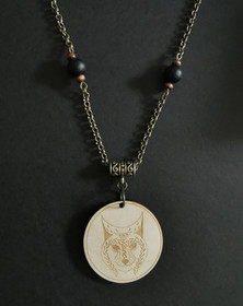 Pohjolan eläimet korusarja kaulakoru ilves