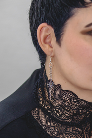 Chain earrings with sun