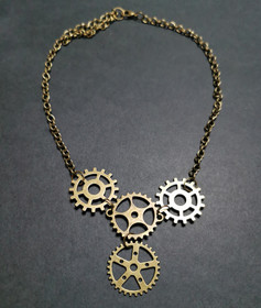 Steampunk gear necklace 