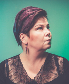 Octopus earrings glitter violet