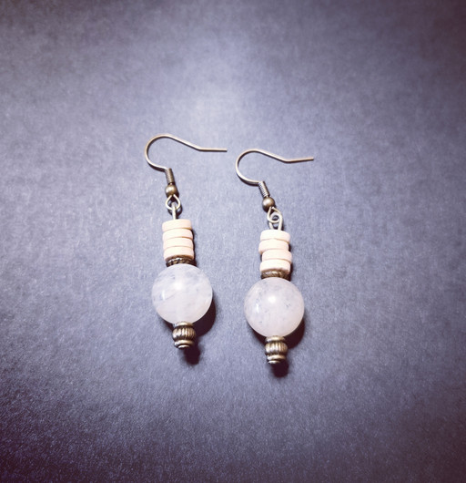 Stone bead earrings 
