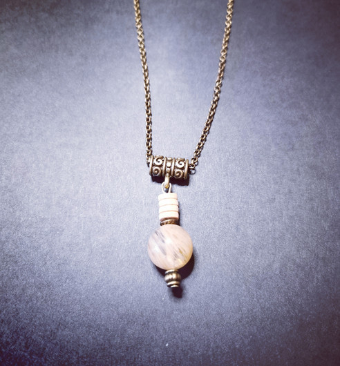 Stone bead necklace