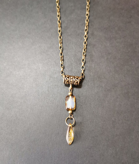 Medieval necklace with drop