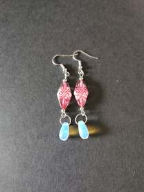 Bohemian earrings - pink