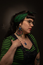 Blue Lucky bird earrings 