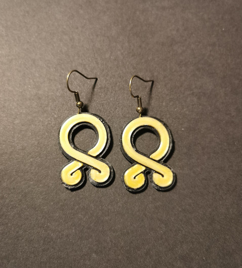 Troll cross earrings 