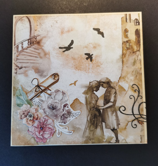 Medieval card with love