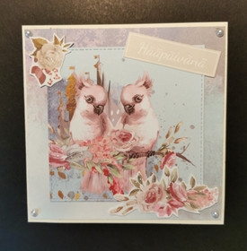 Parrots wedding card 