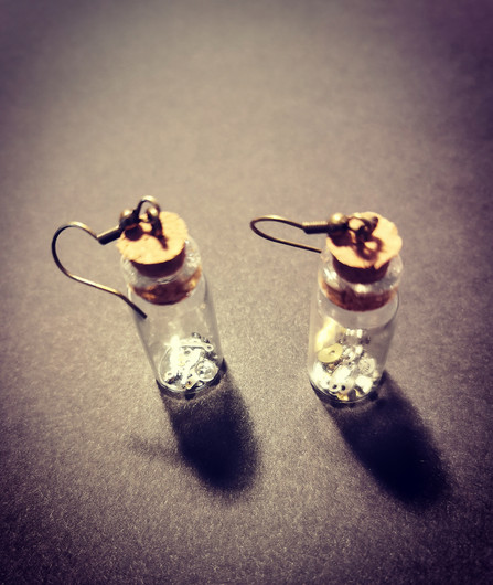 Steampunk pullo korvakorut rattaat