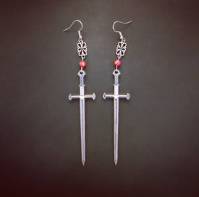 Big sword earrings