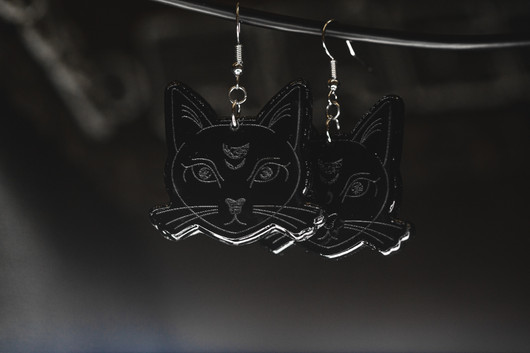 Black Cat earrings 