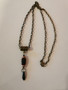 Bohemian necklace black droplet