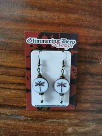 Sudenkorento korvakorut valkoinen  