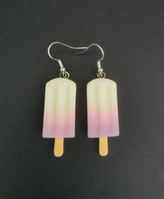 Banana and rasberry Ice cream earrings 
