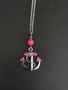 Anchor necklace - pink