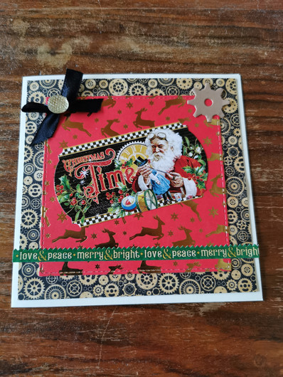 Joulukortti Steampunk joulupukki