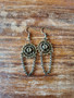 Brass Gear and Chain earrings