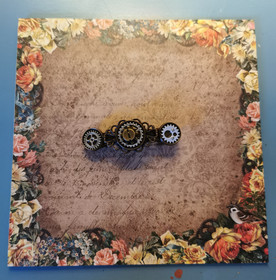 Steampunk hairpin with gears