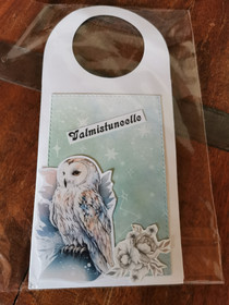 Bottle graduate card with an owl
