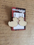 Gold coloured mirror bath duck earrings 