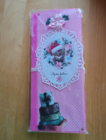 Chocolate card with cat 