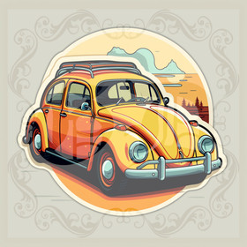 Digital picture yellow beetle