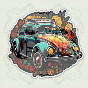 Digital picture colourful beetle