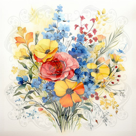 Digital picture flower bouquet