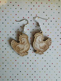 Kana korvakorut puusta