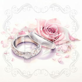 Digital picture flower heart