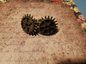 Bronze-colored gear cuff-links