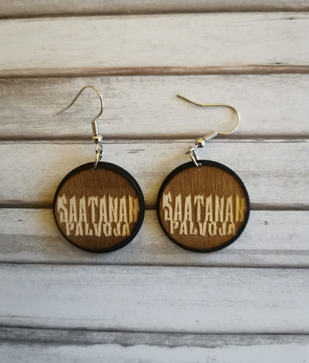 Saatanan palvoja tummat korvakorut