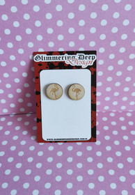 Flamingo stud earrings