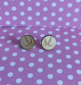 Lucky bird stud earrings