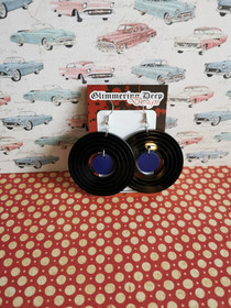 LP record earrings