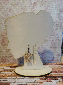 Puiset woodoo ukko korvakorut