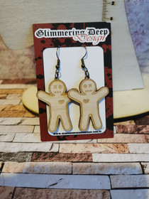 Puiset woodoo ukko korvakorut