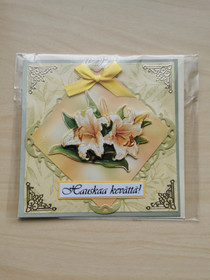 Hauskaa kevättä kukkakortti