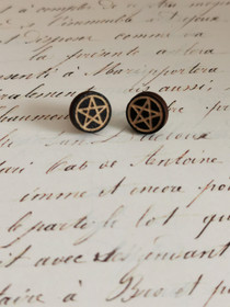 Pentagram stud earrings