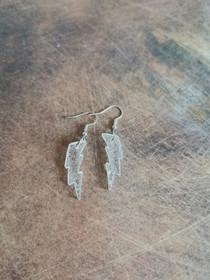 Small star glitter lightning earrings