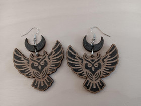 Pöllö ja kuu korvakorut