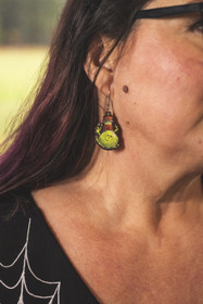 Poison bottle earrings