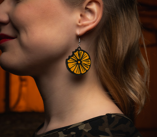 Orange earrings