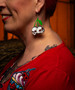 Skull cherry earrings