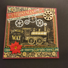 Christmas Card Steampunk train