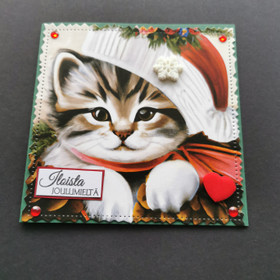 Christmas card cat