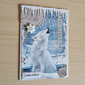 Wolf themed Christmas card