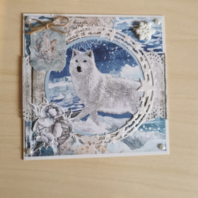 Wolf themed Christmas card